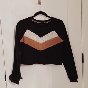 art class sweater with chevron detailing